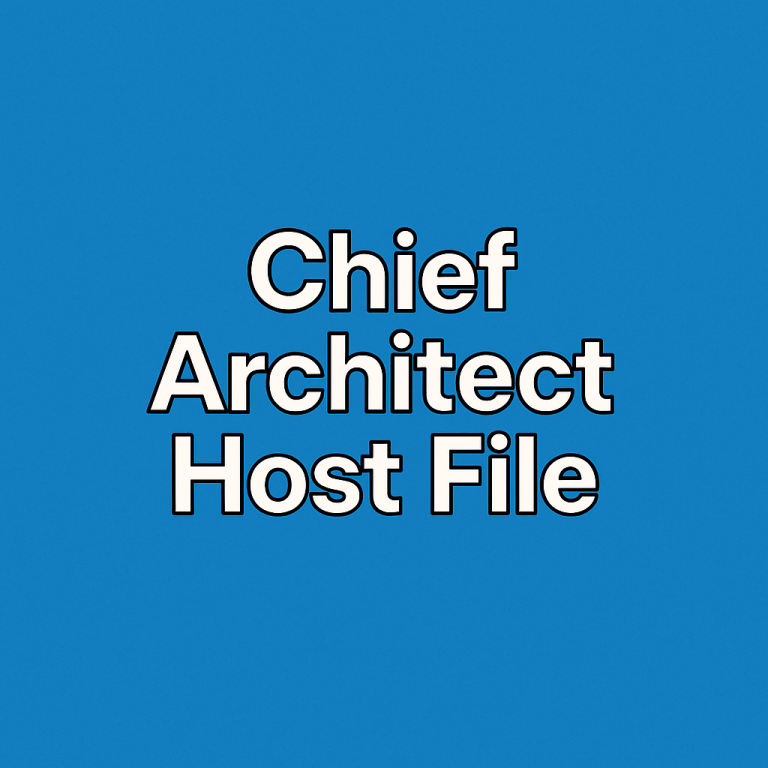 Chief Architect Host File